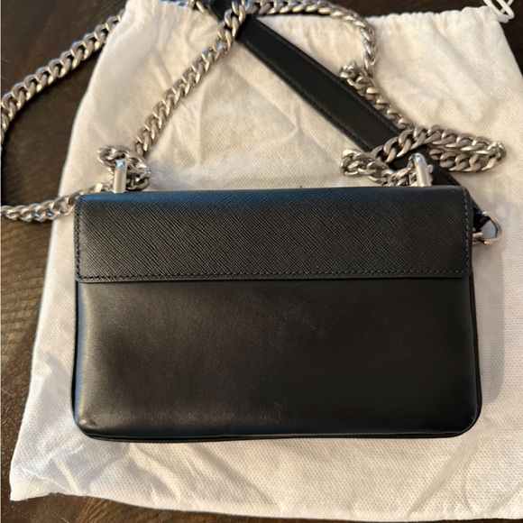 Prada Chain Flap Crossbody Bag Saffiano and Soft Calf Leather - Picture 2 of 7